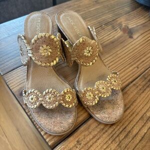 Jack Rogers Gold Sandals